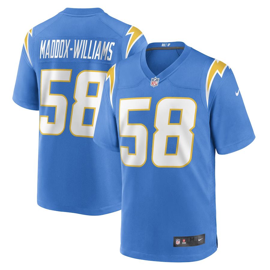 Men Los Angeles Chargers 58 Tyreek Maddox-Williams Nike Powder Blue Game Player NFL Jersey